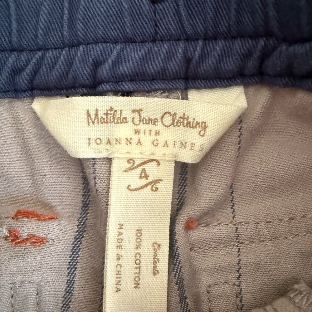 Matilda Jane and Joanna Gaines boys 4T blue and gray cargo pants - Picture 4 of 4